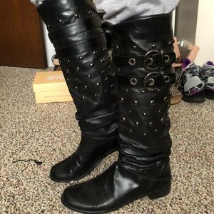 Studded just below the knee Stuart Wietzman boots